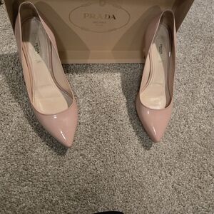 Prada Women's Pink Patent Leather Pumps